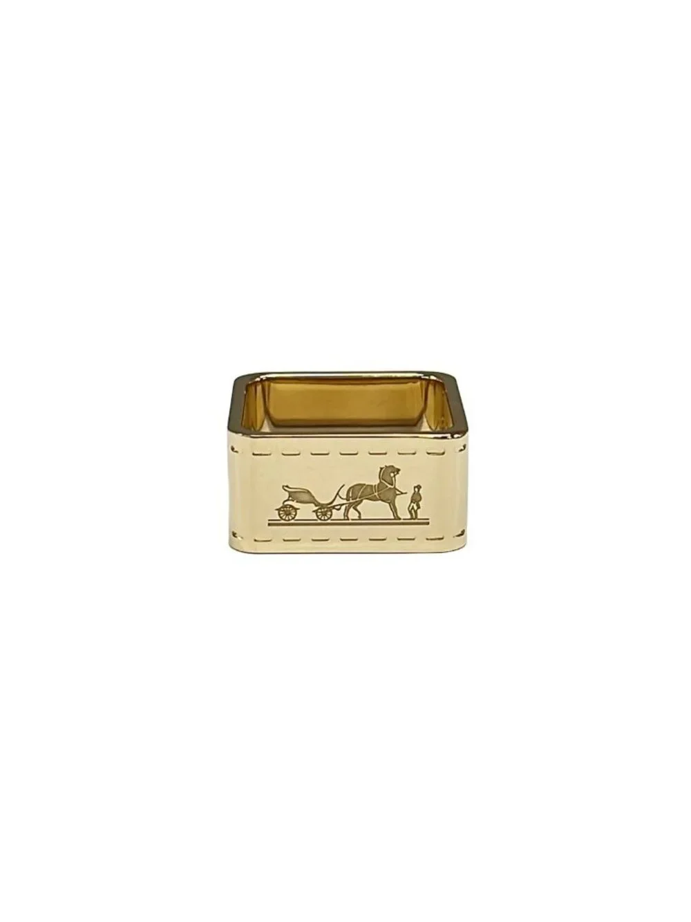 Hermes Scarf Ring Mini Bolduc Gold